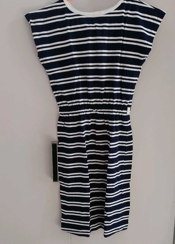 Blue And White Striped Dress