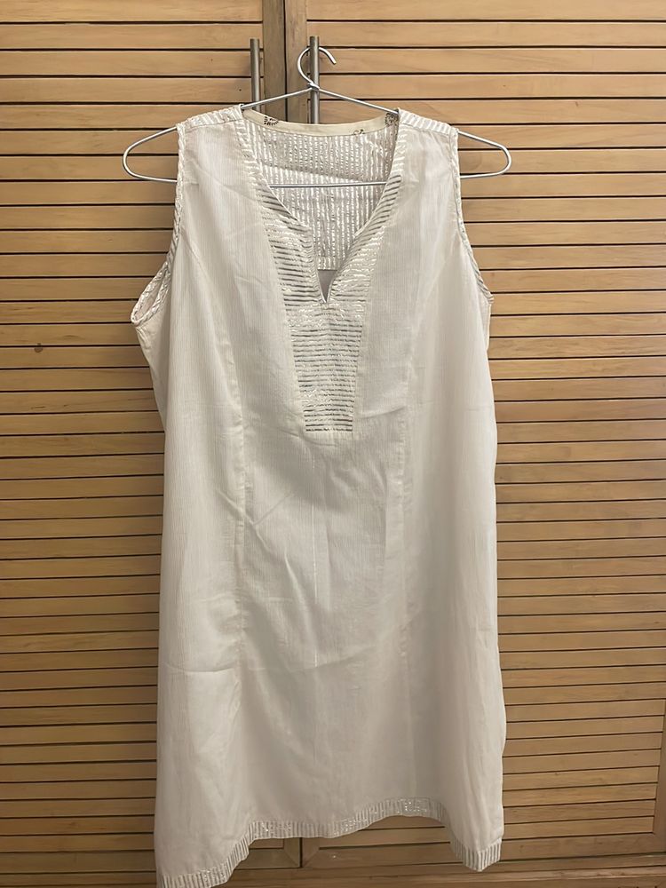 Ladies Kurta, White, Large