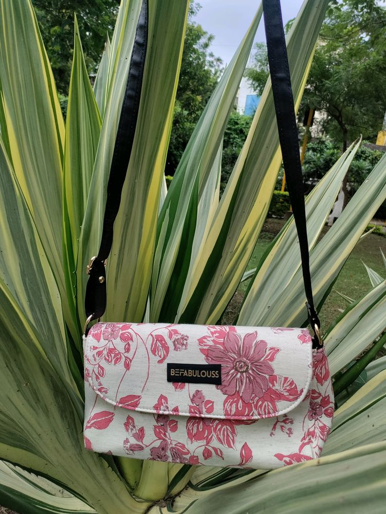 Floral Two Partation Sling bag