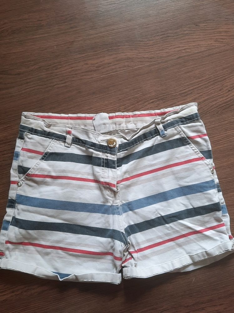 Multicolor Denim Shorts