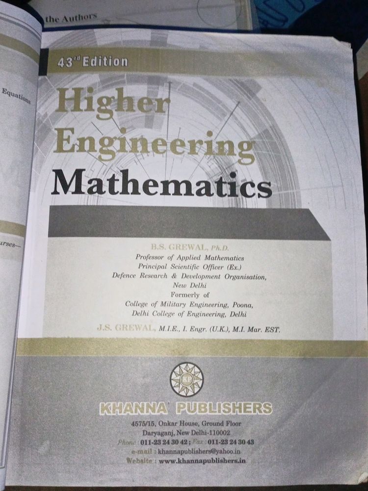 BS GREWAL HIGHER ENGINEERING MATHEMATICS