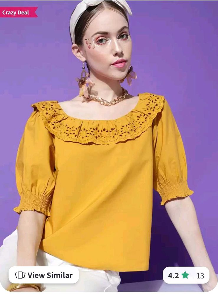 Beautiful Mustard Yellow Color Top