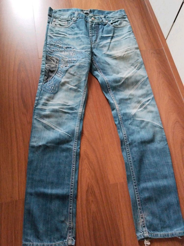 Designer Versace Distressed Jeans