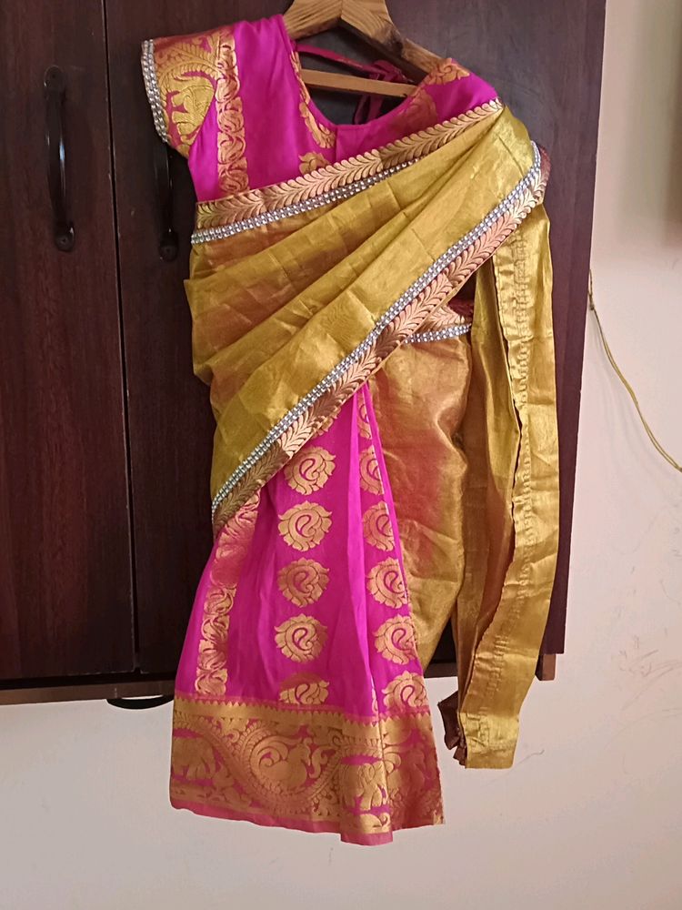 Girl Baby Stitched Saree