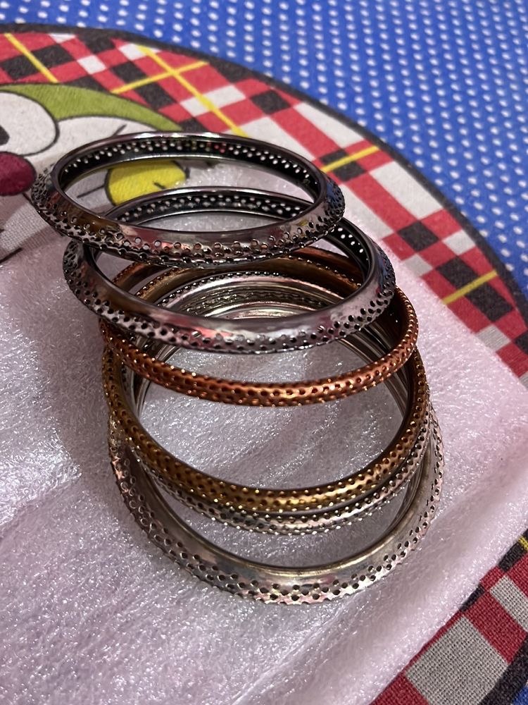 Oxidised Bangle Set For Sale