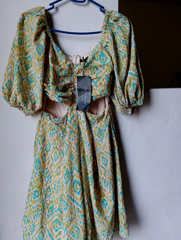 Women Printed A Line Dress