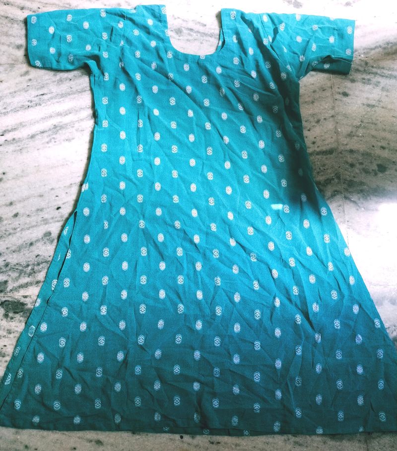 💝New Ethnic Sea Green Kurti