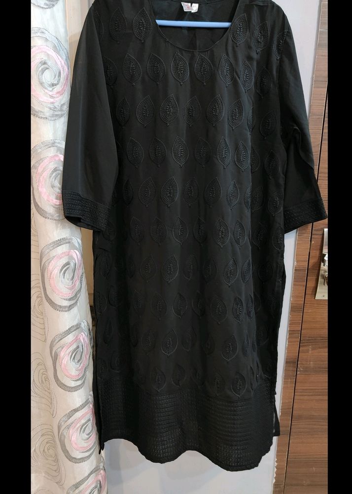 Black Chikankari Kurti