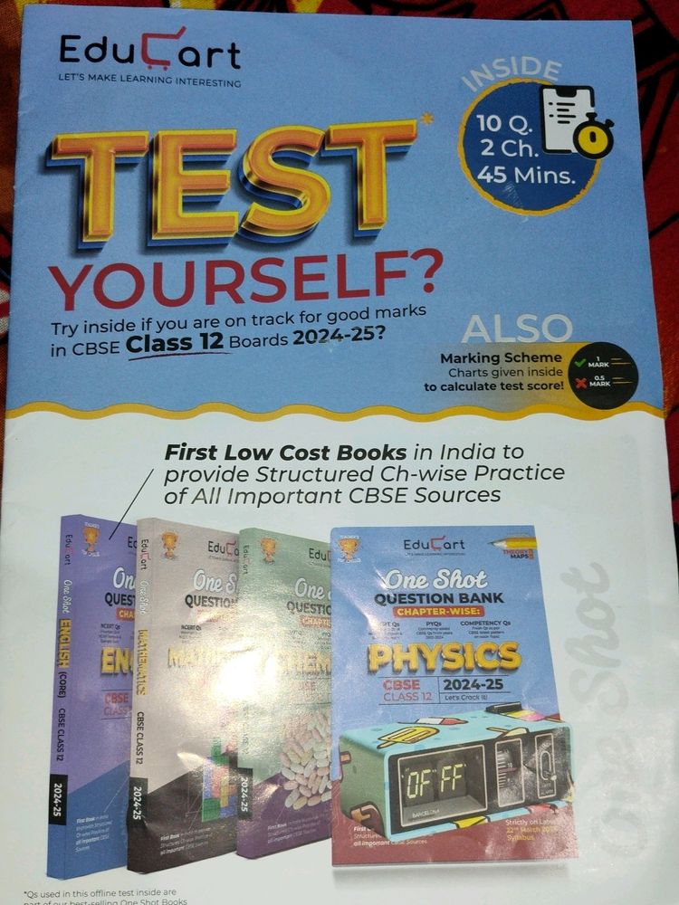 Educart CBSE Class 12 One Shot Test Yourself