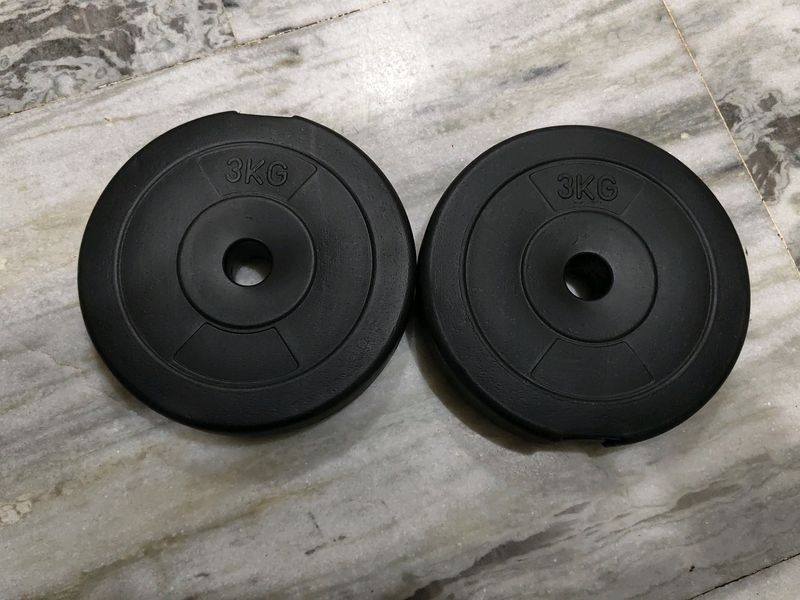 3kg*2 Rubber Weight Plates For Dumbells