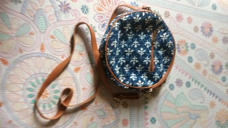 Blue Sling Hand Bag