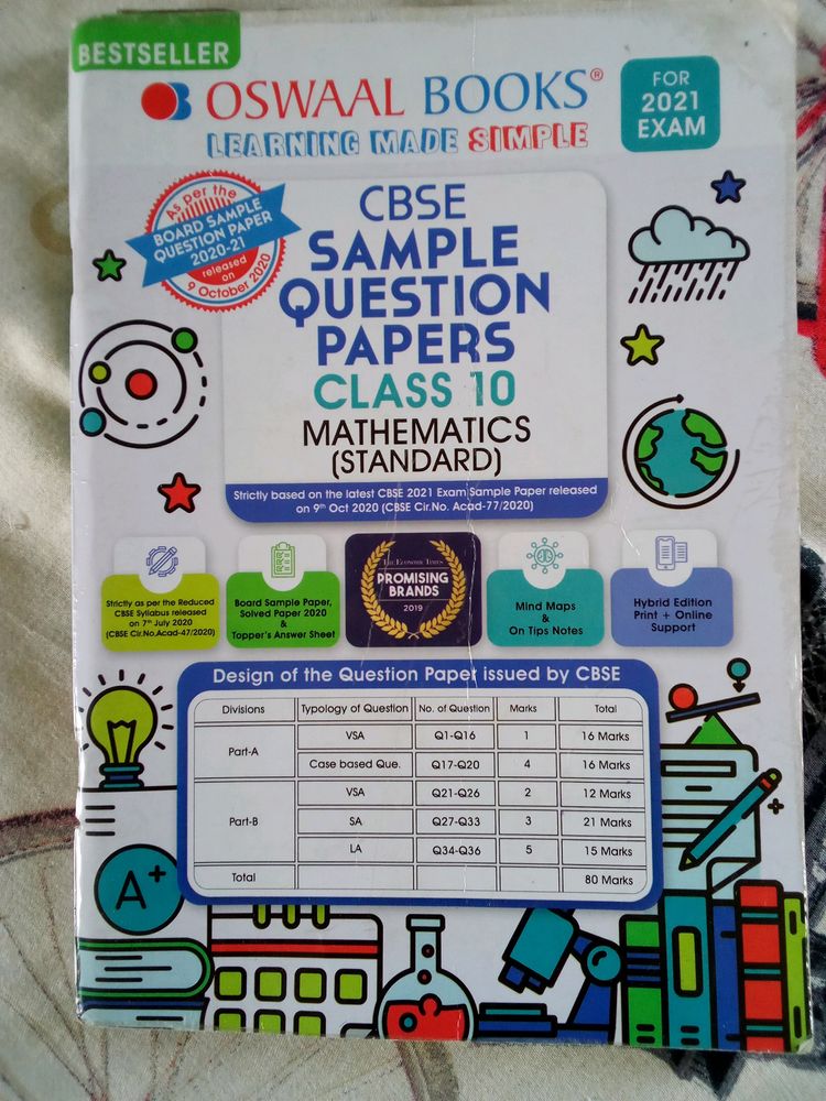 Class10th Mathematics Standard Sample Paper With Topers Exam Copy