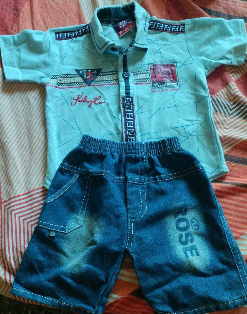 Kids Shirt And Jeans Trouser