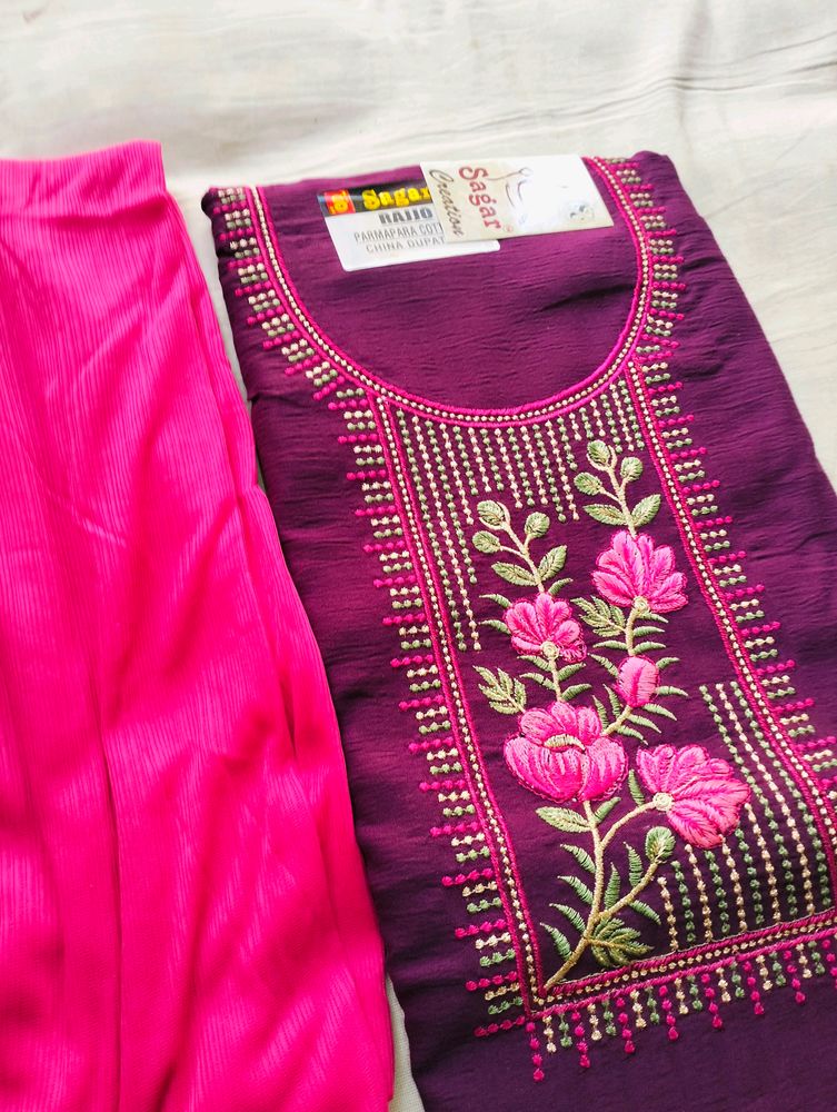 Unstitched Suit With Matching Dupatta [FRESH STOCK