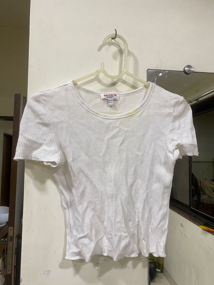 White cropped top, (unused and will be ironed before sending)