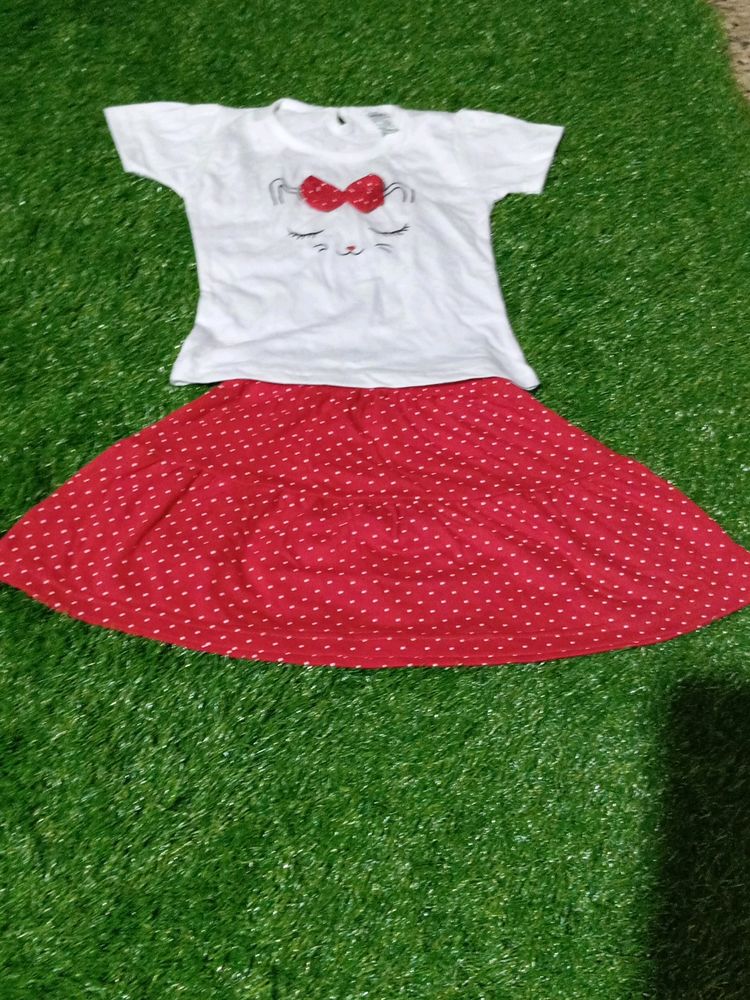 Baby Girls Skirt And T-shirt