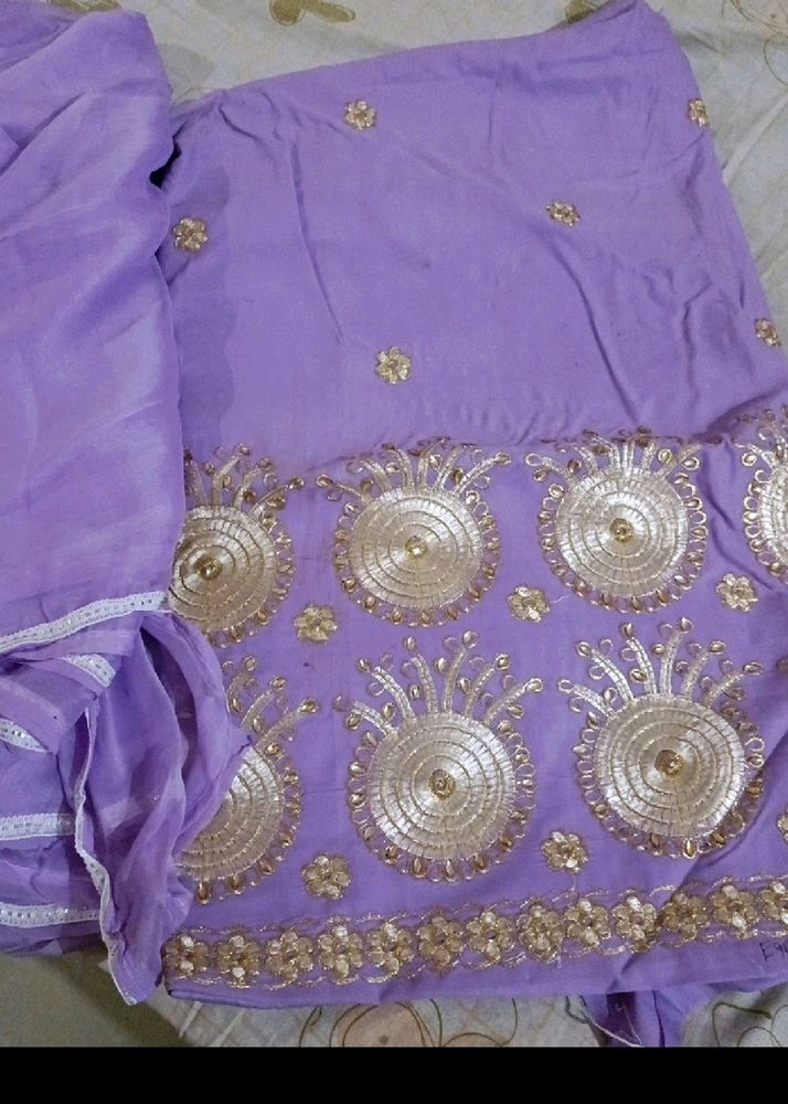 NEVER USED NEW DRESS  LAVANDER KURTA,PANT,DUPPATA