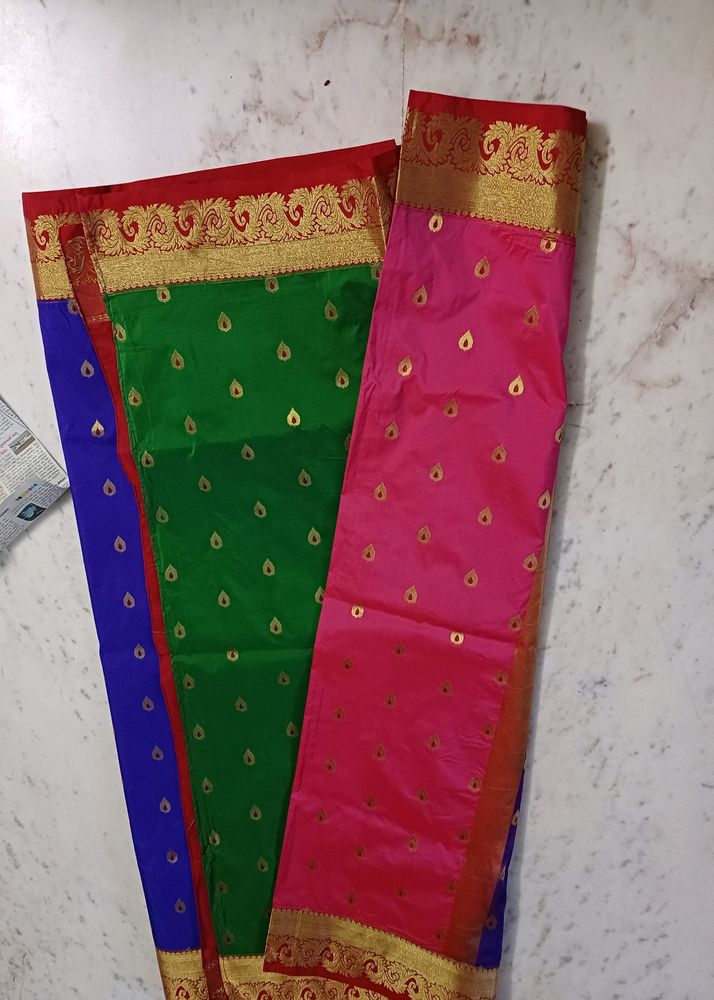 Used Multi Color Pattu Saree