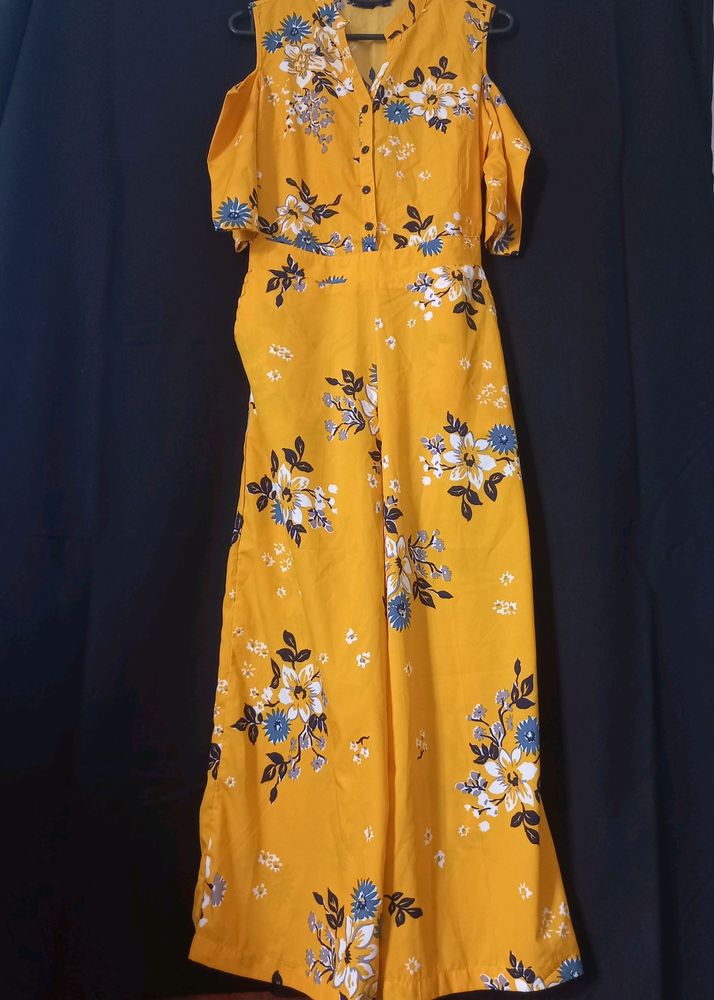 Deewa, Women mustard Yellow & Blue Printed Cold Sh