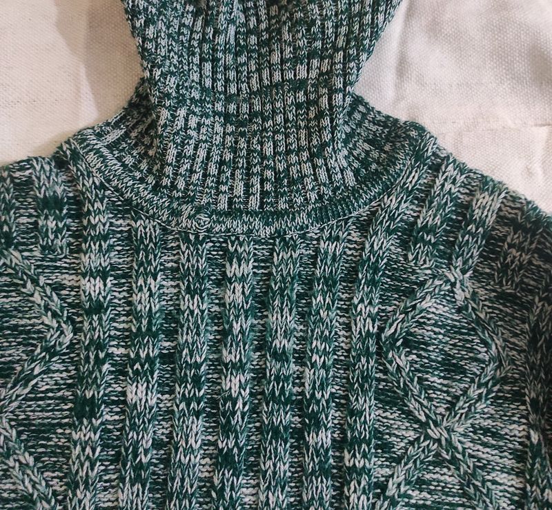 High Neck Green Winter Sweater/Top