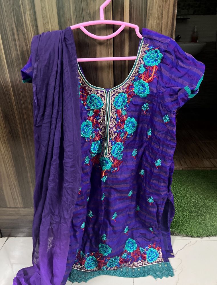 New Purple Designer Embroidery Suit