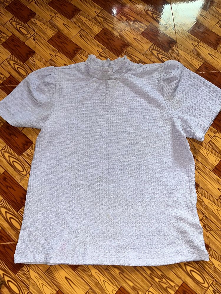 Turtle Neck Lavender Top/tshirt