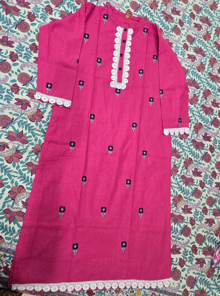 New Pink L Size Kurta