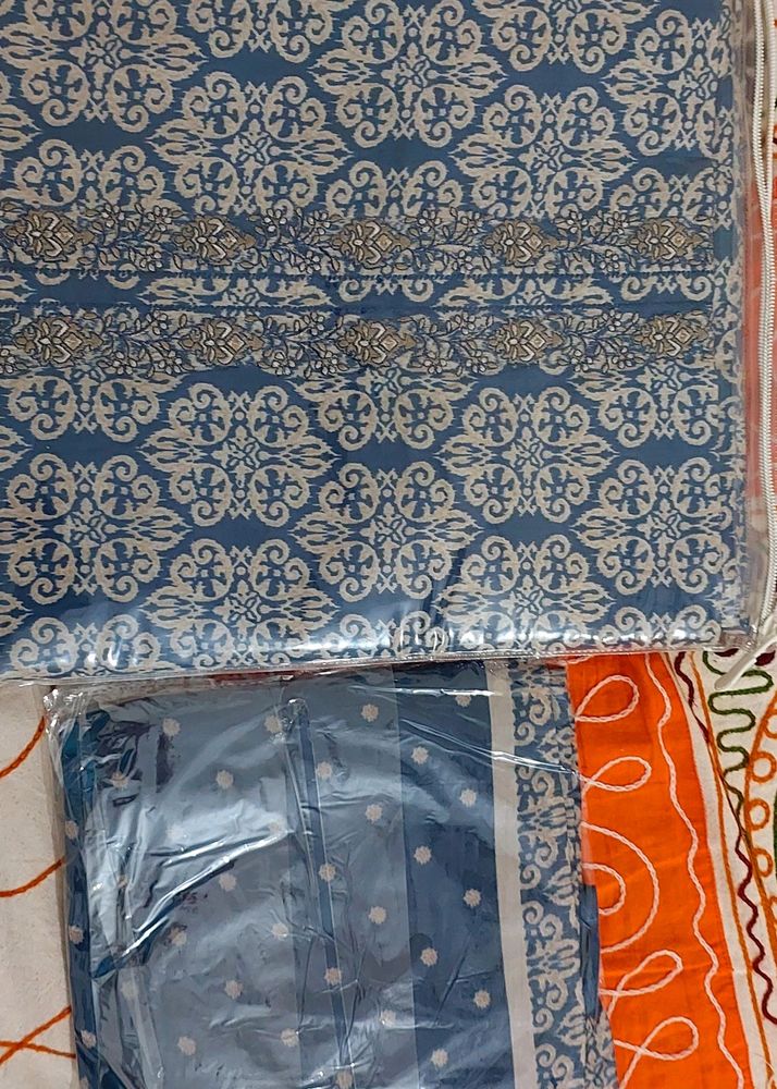 Unstitched Full Suit Set With Dupatta