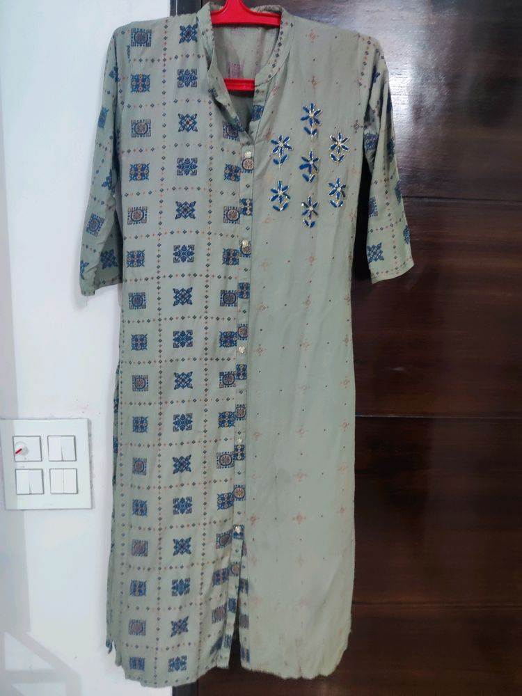 B'ful Embellished Grey Kurta ..