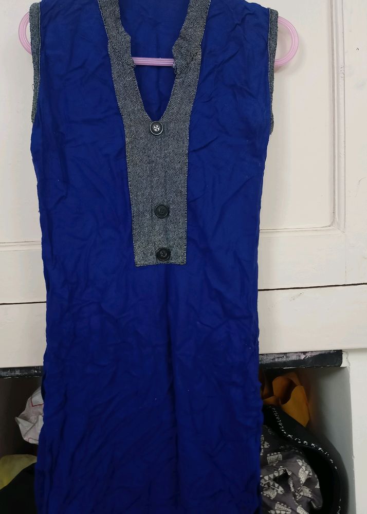 Blue Fitting Kurti