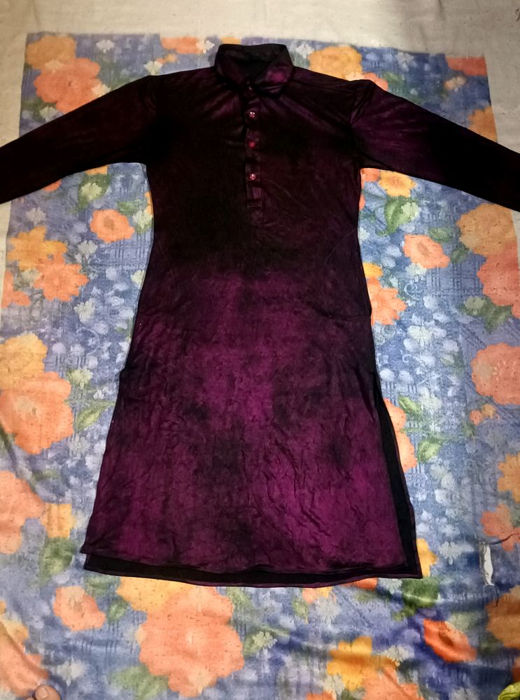 Purple Colour Kurta For Men