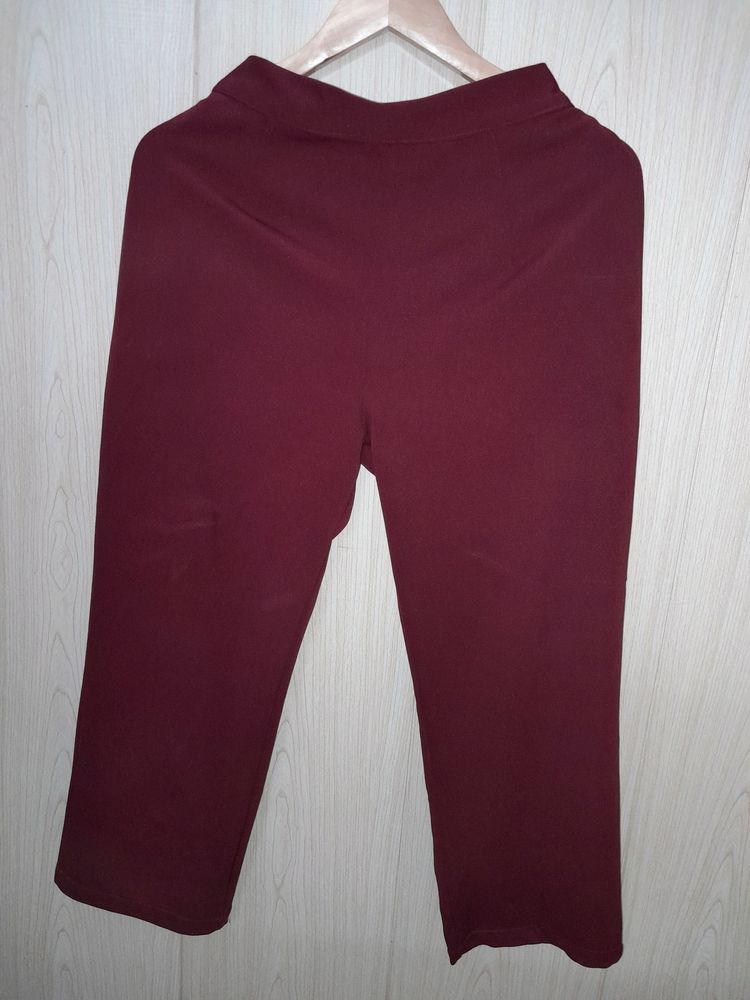 Cherry Color Unused Trouser Stretchable