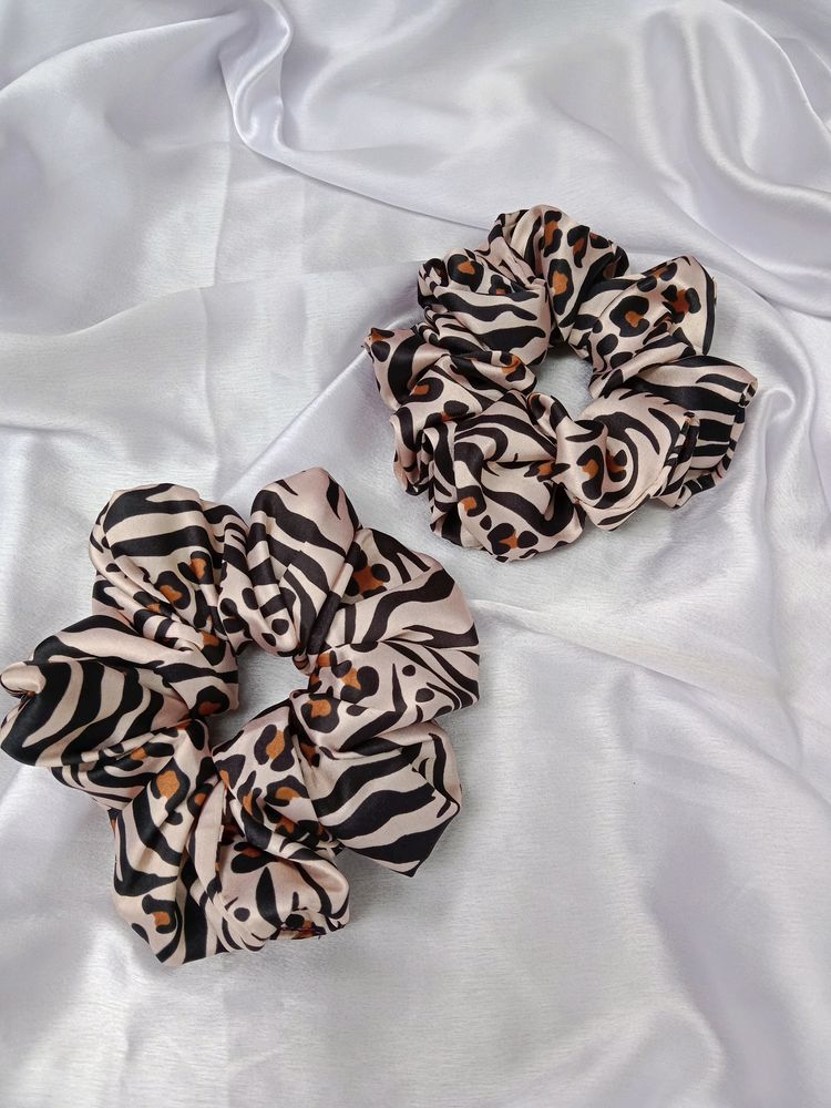 Satin Printed Scrunchies XL Size