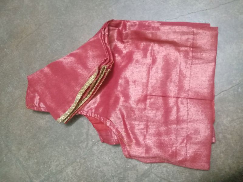 Red With Gold Shine Blouse