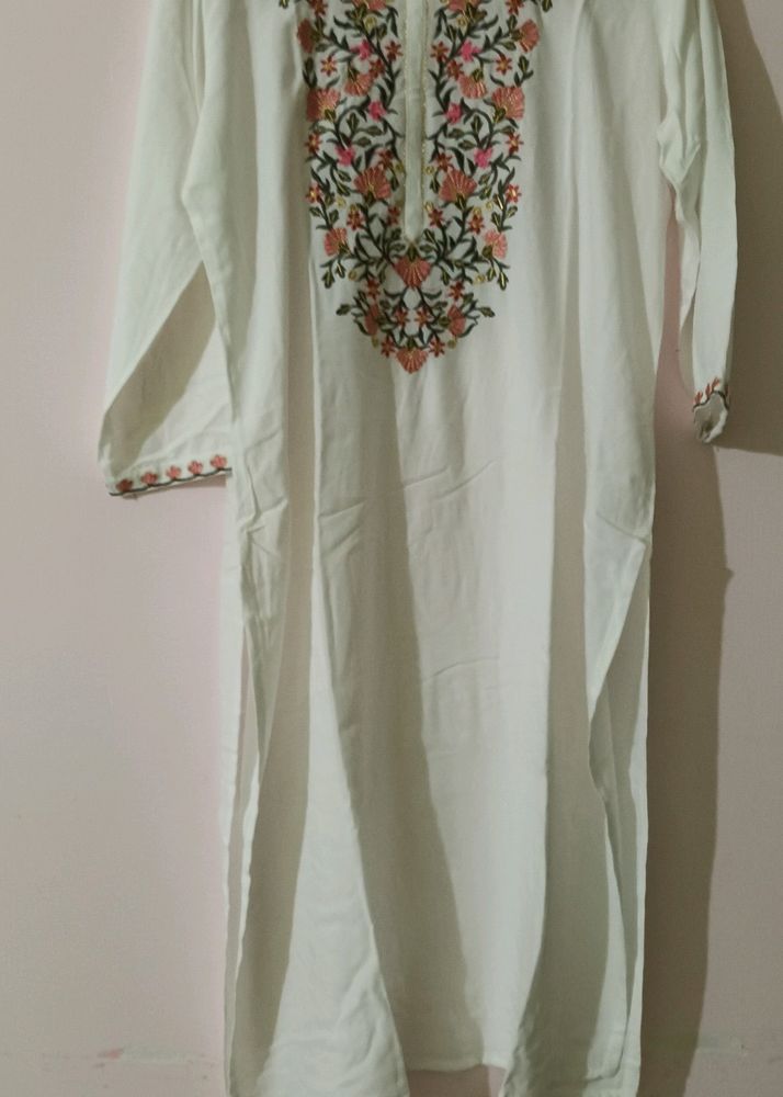 A Kurta In White Colour