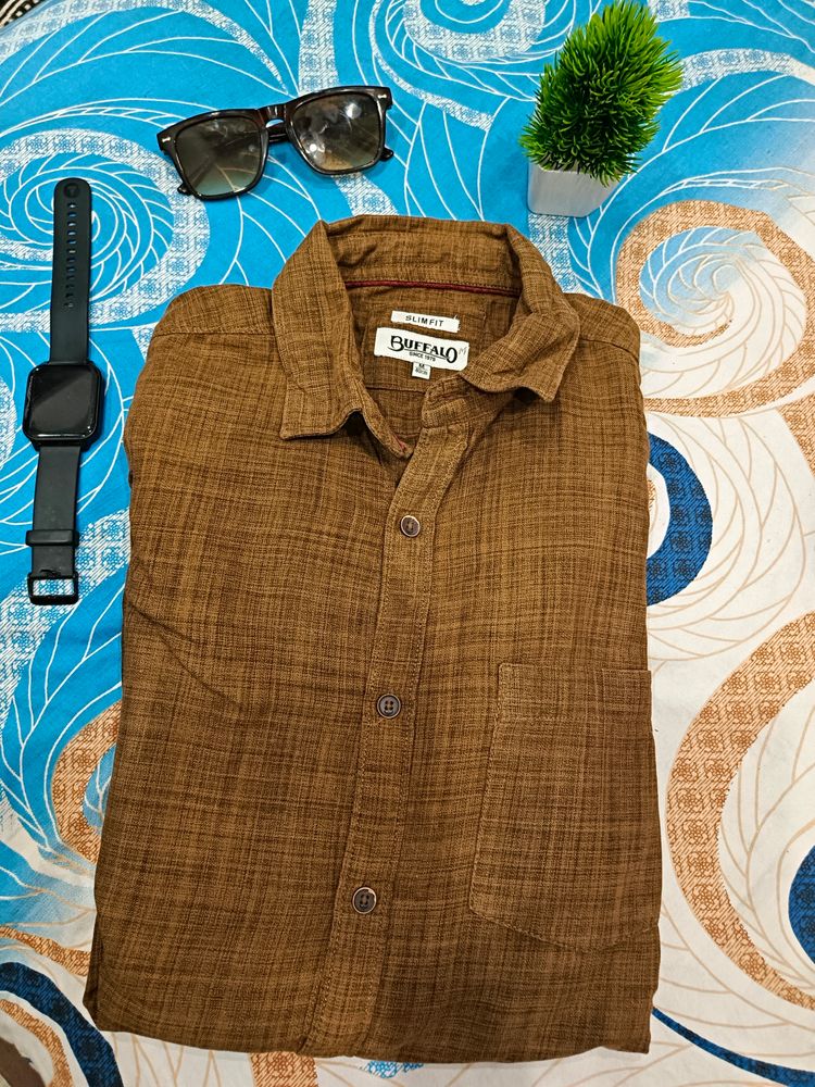 Buffalo Brown Shirt For Men