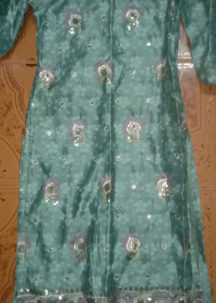 Embroidery Kurta With Heavy Work Dupatta