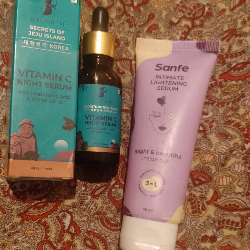 Pilgrim VitC Serum& Sanfe Lightening Serum