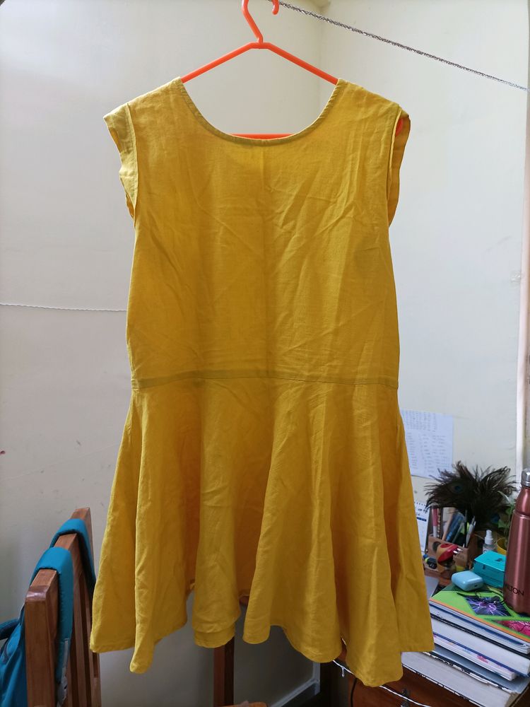 Yellow Peplum Top