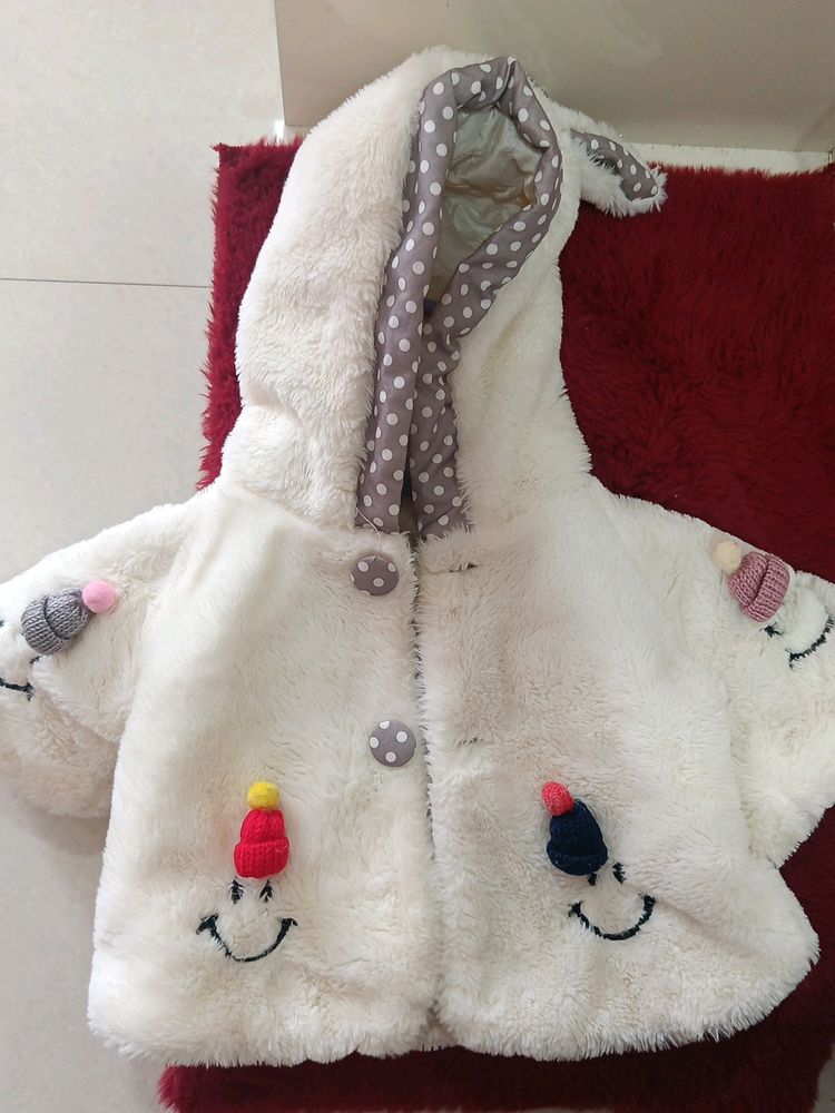 Attractive Kids Soft Rabbit Fur Jacket