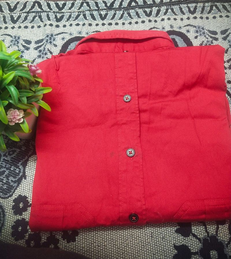 Red Clr Shirt For Men