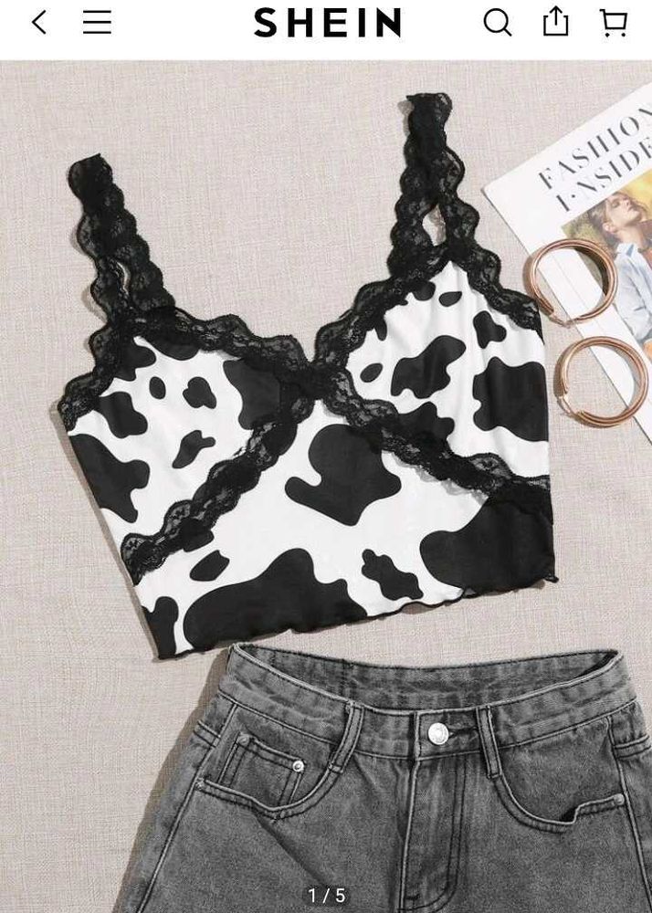 Cow print top