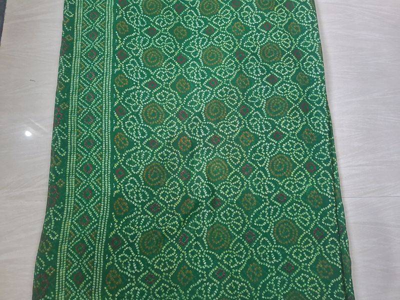 Green Bandhani Saree