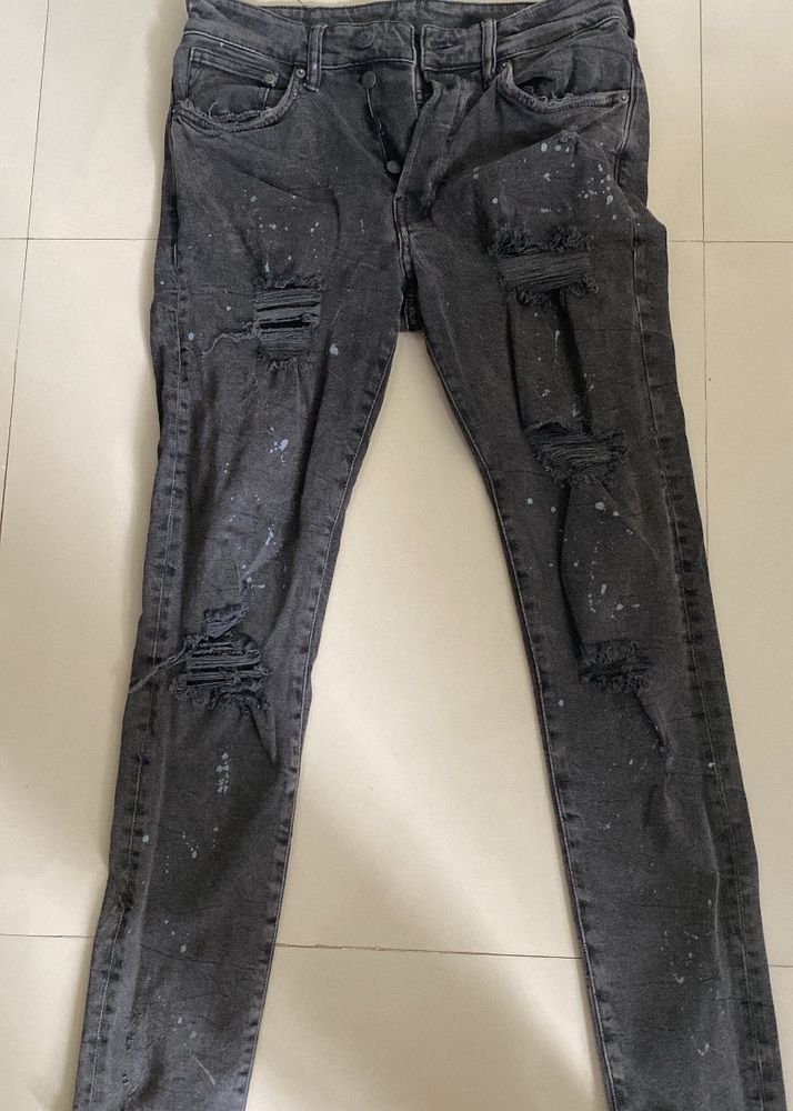 H&M New Ripped Skinny Denim Jeans