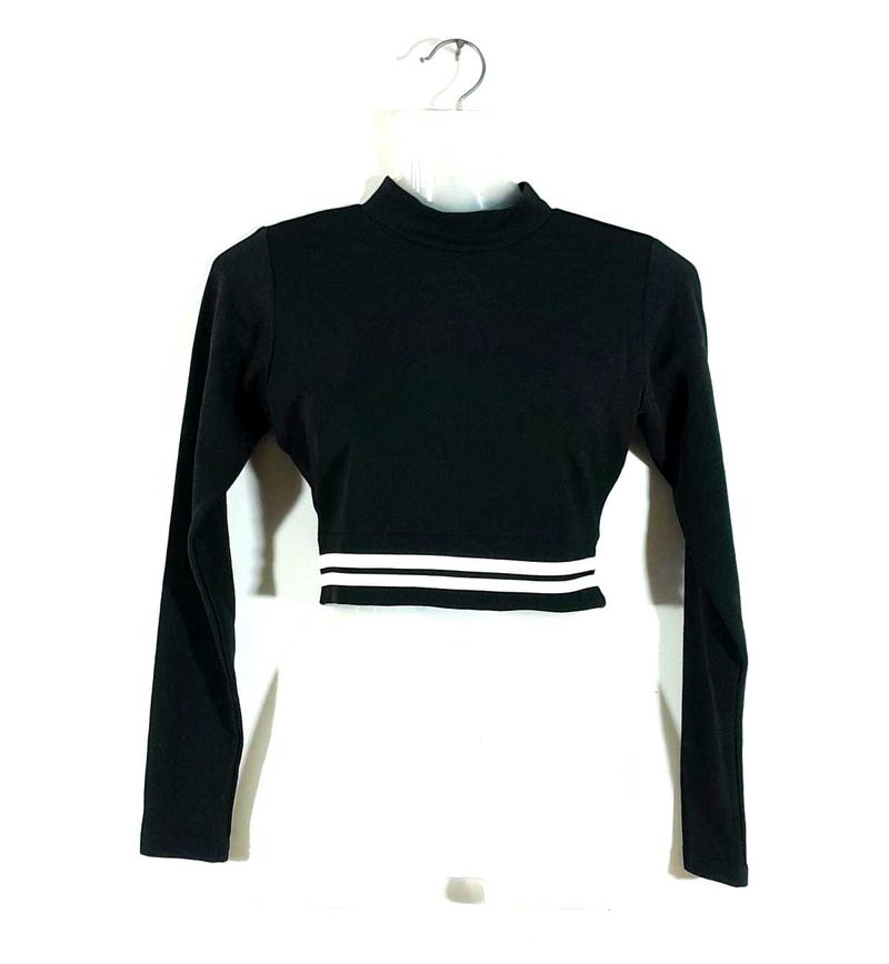 Black Crop Top For Women's