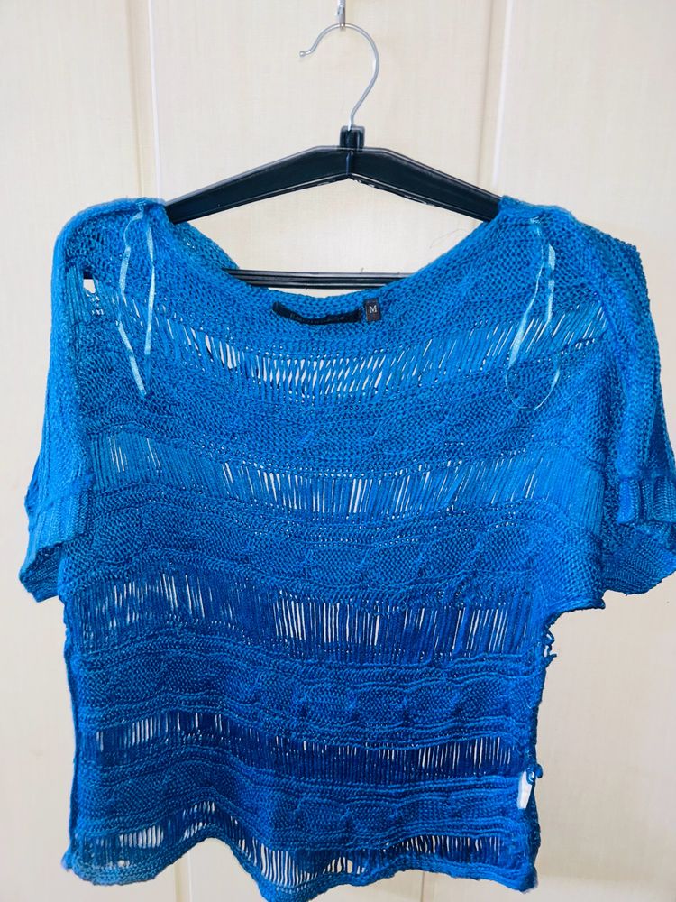 Blue Net Top