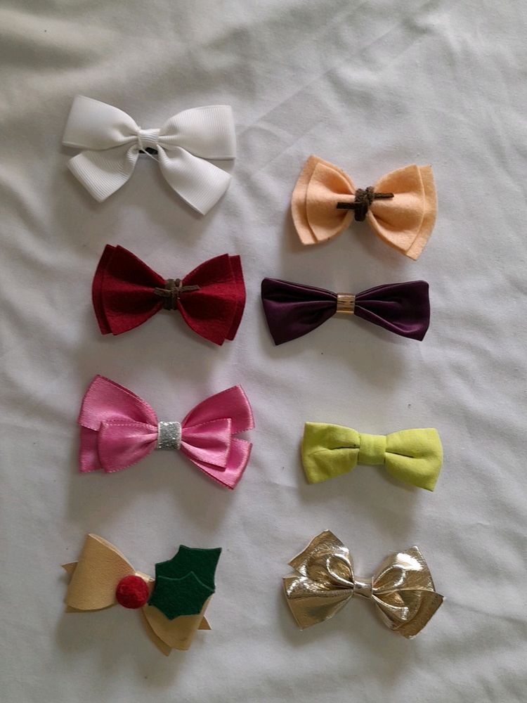 8 Pair Of Hair Clips For Girls