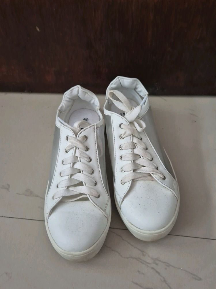 White Transparent Shoes