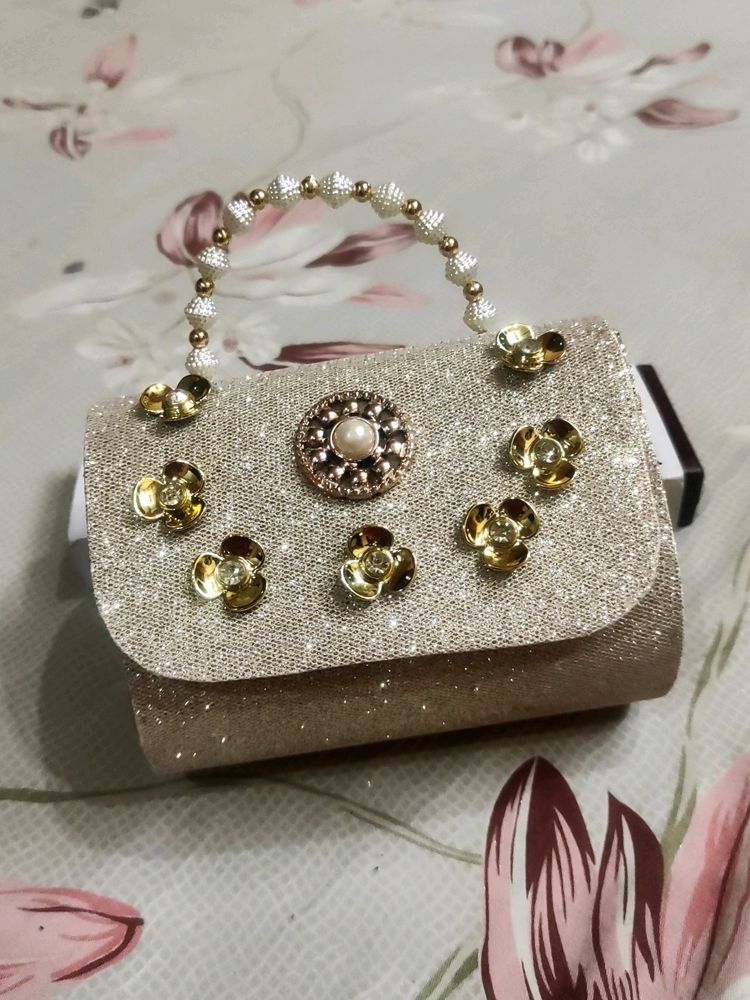 Glittery Golden Purse