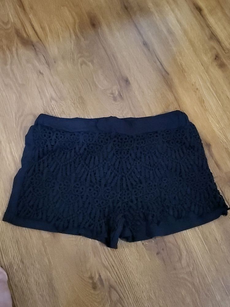 Black Fancy Shorts